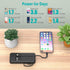 Portable Charger with Built-in Cables, 10000mAh Slim USB C Power Bank, High Speed External Battery Pack for Phones