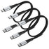 2ft USB C to USB C Cable, 3 Pack Braided 60W/3A Fast Charging Cord for iPhone 15 Pro, Samsung Galaxy S23, Moto LG