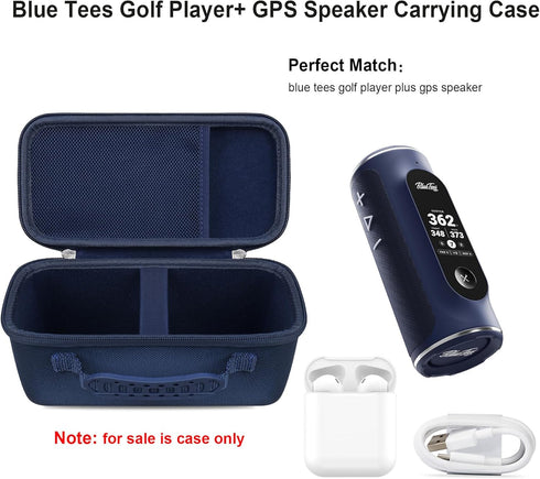 Elonbo Carrying Case for Blue Tees Golf Player + GPS Speaker, Wireless Portable Bluetooth Speaker Travel Bag, Navy