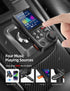Nulaxy FM Bluetooth Transmitter for Car, Strong Microphone Adapter with 1.8" Color Screen, Supports QC3.0 Charging