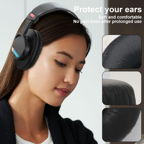 MDR-V6 Earpads Replacement Ear Cushions Cover Compatible with Sony MDR-7506, MDR-V6, MDR-V7, MDR-CD900ST Headphones Ear Pads Comfort Memory Foam Earmuffs Repair Parts