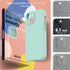 SURPHY Compatible with iPhone 13 Case with Screen Protector, (Camera Protection + Soft Microfiber Lining) Liquid Silicone Phone Case 6.1 inch 2021 (Mint Green)