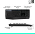 Logitech MK345 Wireless Combo, Full-Sized Keyboard with Palm Rest and Comfortable Mouse, Black