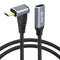 GELRHONR 1M Right Angle USB C Extension Cable, 90 Degree 10Gbps PD 100W USB3.1 Gen2 Male to Female Charging Cord, Up