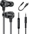 Gaming Earbuds Wired, USB C & 3.5mm Dual Plug Headphones with Mic, Stereo Bass Noise Isolating for PC/PS4/PS5/Xbox