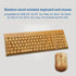 Keyboard and Mouse, 2.4GHz Plug and Play Bamboo Wood Control Devices for Win XP, NT, Vista, Win10, OS X, Android