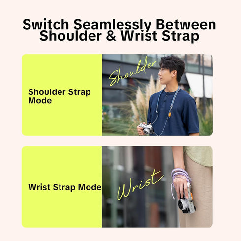 66.1lb, PGYTECH Camera Shoulder Strap Slim Trendy Style, Quick Release Braided Rope Camera Strap Holds Adjustable Neck