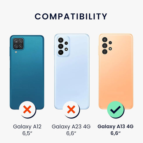 kwmobile Soft Slim Protective TPU Case Compatible with Samsung Galaxy A13 4G - Dark Rose