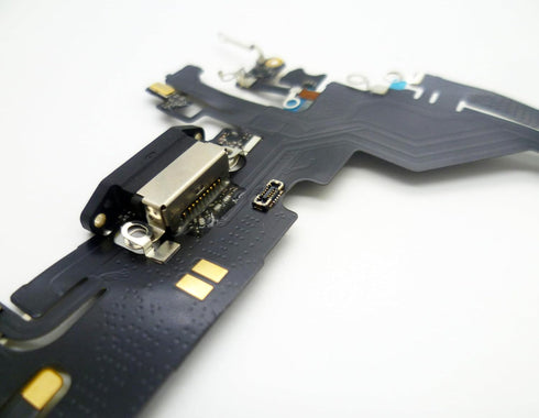 Charging Port Board Dock Connector Flex Cable Replacement for iPhone 14 Pro 6.1inch (Black)