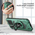 Nokia C210 Case with Tempered Glass Screen Protector, Military Grade Heavy Duty Shockproof Cover with Ring Kickstand,