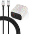 Bling USB C Wall Charger, 20W PD + QC Dual Port Fast Charging Adapter with 3.2FT Type-C Cable for iPhone 15 Pro Max