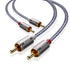 Ruaeoda 6 ft 2RCA Male to 2RCA Male Stereo Audio Cable, Shielded Braided for Home Theater, HDTV, Amplifiers