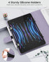 MoKo Universal Tablet Case with Keyboard for 9"-11" Tablets, Removable Wireless Bluetooth Keyboard & Pen Holder, Lilac