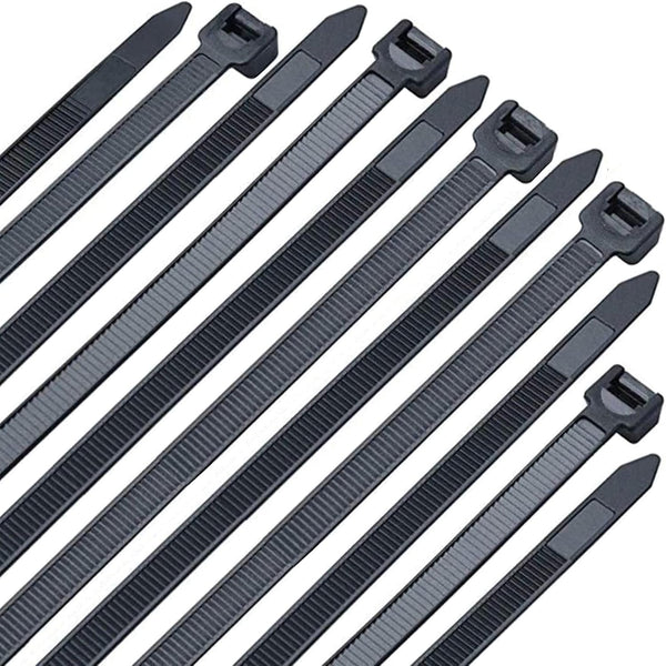 Zip Ties 16 Inch Black Wire Ties, 100 per Pack, Electrical Cable Ties with 60 lbs Tensile Strength for Outdoor Use