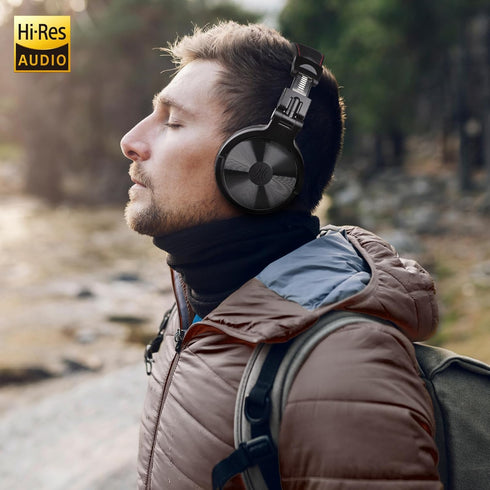 OneOdio Bluetooth Over Ear Headphones, 110 Hrs Wireless/Wired Stereo Sound, Foldable, Black