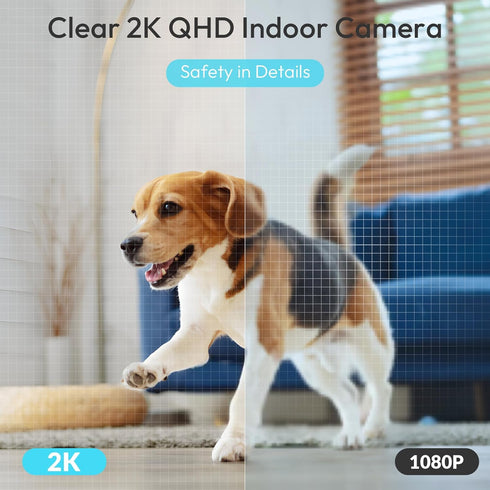 Rraycom 5G&2.4G WiFi,2K Security,360Pan 2-Way Indoor Camera Security Cameras for Home & Tilt, Dog/Pet Baby Camera