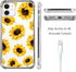 Sunflower Clear Case for iPhone 11 (2019) - Yellow Sunflower Floral Back Cover, Transparent Soft TPU Bumper Shockproof