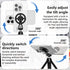 CAMEDAFLX Aluminum Magnetic Stand Mount with Cold Shoe Mount for iPhone,Adjustable Rotable Cellphone Tripod Stand