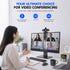 Kemeiv C26 1080P 105 Webcam with Microphone, USB Computer Camera with Privacy Cover, Noise Reducing Mic, Auto Light
