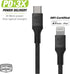 Scosche Ci4B1SG-SP Strikeline MFi Certified Premium Charge & Sync Braided Cable for Lightning and USB-C Devices 1-ft. Black by Scosche