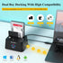 WAVLINK USB 3.0 and USB C to SATA Dual-Bay External Hard Drive Docking Station for 2.5/3.5 Inch HDD/SSD (6Gbps) - Black