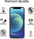 amFilm Glass Screen Protector for iPhone 12 Mini, 5.4" Display, 2020, Tempered Glass, Easy Installation Tray, 3 Pack