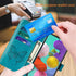 Samsung Galaxy A51 Case Wallet, Butterfly Floral Embossed Leather Flip Cover, Card Holder Slots (Non 5G Version) (Blue)