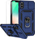iPhone XS Max Case with Camera Lens Cover, HD Screen Protector, Military Grade Drop Protection, Magnetic Ring Holder