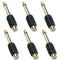 Brvlsoc RCA to 1/4" Audio Adapter (6-Pack) 6.35mm Mono Male Plug to RCA