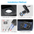 Linkstyle 12V USB Outlet Charger Socket Panel, Dual 18W QC3.0 USB-A & Dual 30W PD USB-C Port, LED Voltmeter for Car