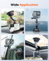 Suction Cup Mount for Gopro iPhone, Anti-Shake Metal Arm Car Camera Mount with 1/4 Thread & Phone Holder for VLOG/Video