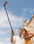 SelfieShow 75" 360 Phone Tripod, Selfie Stick with Remote and Phone Holder, Extendable Tripod for iPhone, Aluminum