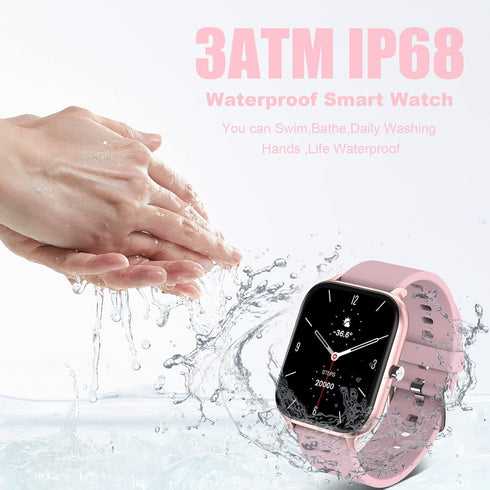 Smart Watch for Men Women - 1.69“ Full Touch Screen, IP68 Waterproof, Bluetooth Fitness Tracker with Heart Rate/Sleep