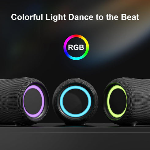 Passau Portable Bluetooth Speakers, 40W Peak Loud Stereo Sound, Deep Bass with Passive Radiators, Adjustable Strap,