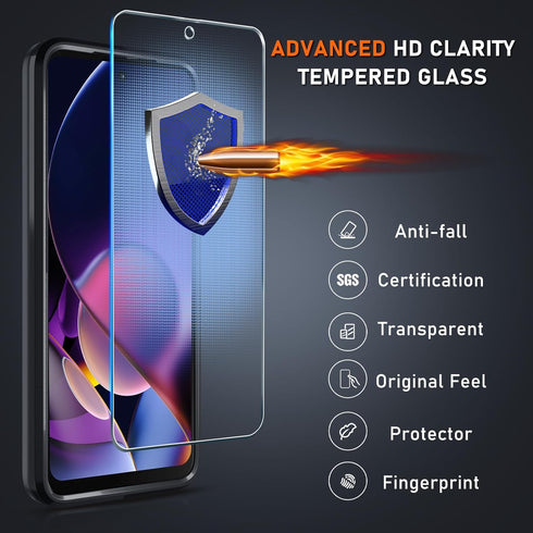 for Motorola Moto G Stylus 5G 2024 Case with Tempered Glass Screen Protector, Heavy Duty Rugged Protective Cover