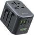 EPICKA Pulse 45W International Power Adapter, Universal Travel Adapter with PD Fast Charging,