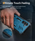 FNTCASE Galaxy S23 FE Case: Military Grade Shockproof TPU Cover with Kickstand & Screen Protector - Blue Full