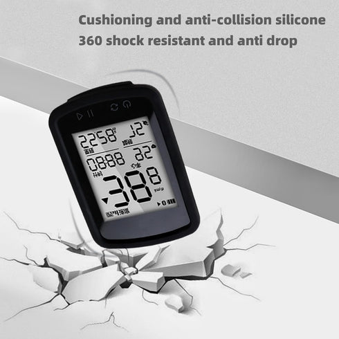 Bike GPS Computer Case, Soft Silicone Cover for G+ Wireless GPS Speedometer, Protective Waterproof Case, Black