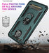 Moto Z4 Case - Military Grade Shock-Absorption Bumper Cover with Anti-Scratch Protection, Teal Ring Mount