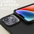TENOC Phone Case for iPhone 13 & iPhone 14, Black Anti-Fingerprint Protective Bumper Matte Cover for 6.1 Inch