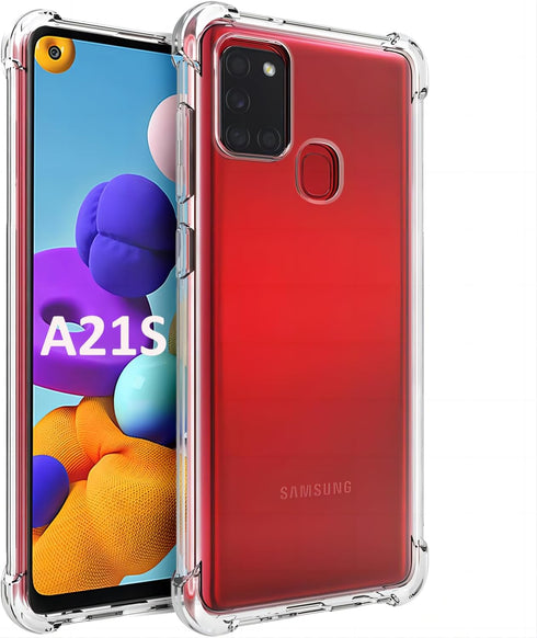 Samsung Galaxy A21S TPU Protective Cover, Transparent Soft Four Corners Case