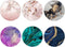 6 Pack Cellphone Phone Grip and Stand, Collapsible Expanding Holder for Phones in Green Blue Rose Gold Purple Marble