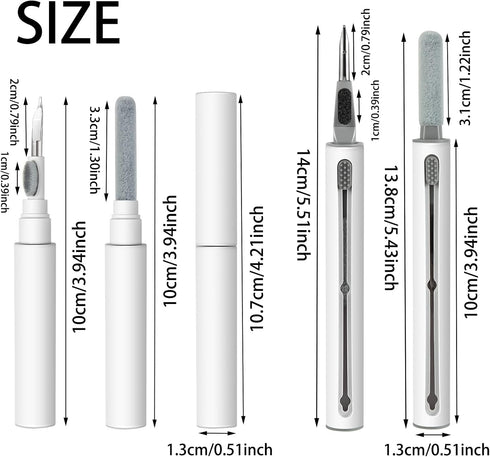 2pcs Airpod Cleaner Kit, Multi-Function Cleaner Kit for Airpods Bluetooth Camera Earphone Computer (White)