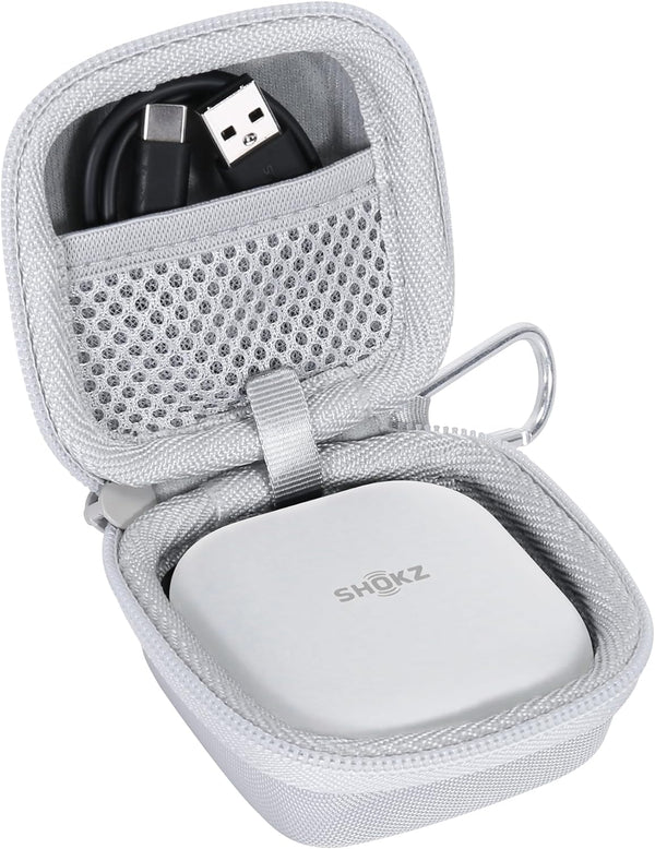 co2CREA Hard Case Replacement for SHOKZ OpenFit Open-Ear True Wireless Bluetooth Headphones, White