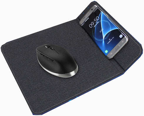 Mouse Pad with Wireless Charger - Qi Certified 15W Fast Charging Pad for Samsung iPhone & All QI Enable Devices