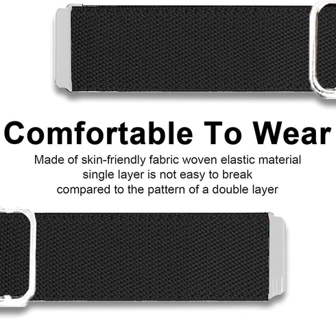 Lamshaw 19mm Stretch Elastics Nylon Adjustable Replacement Strap Accessories Compatible for Fitpolo IDW15 Smartwatch