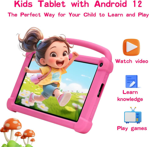 Kids Tablet 7 inch for Boys Girls, Android 12 Tablets for Kids, 4GB RAM 32GB ROM, WIFI Bluetooth, Safety Eye IPS