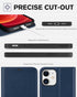 TUCCH Wallet Case for iPhone 12 Pro/12 5G, TPU Shockproof Inner Shell, RFID Blocking Magnetic Stand Cover