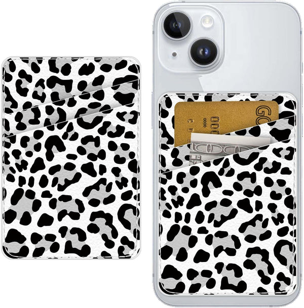 Leather Phone Card Holder, Stick Back Phone Wallet Sticker, Stylish Credit Card Holder for iPhone, Samsung, Android and