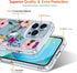 GiiKa for iPhone 13 Pro Case with Screen Protector, 6.1 inch Clear Full Body Shockproof Floral Hard Case for Girls Women